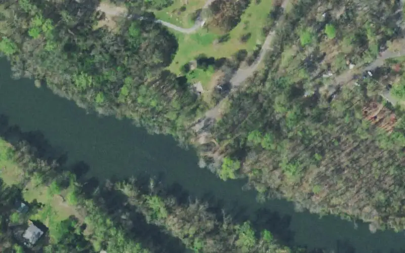 Aerial photo of the area around Gee Creek, Polk County