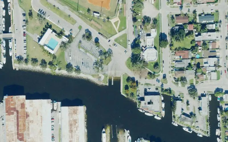Aerial photo of the area around Gerry Curtis Park Public Boat Ramp, Miami-Dade County