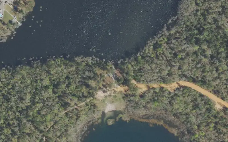 Aerial photo of the area around Gin Lake - Dave Taylor Landing Boat Ramp, Washington County