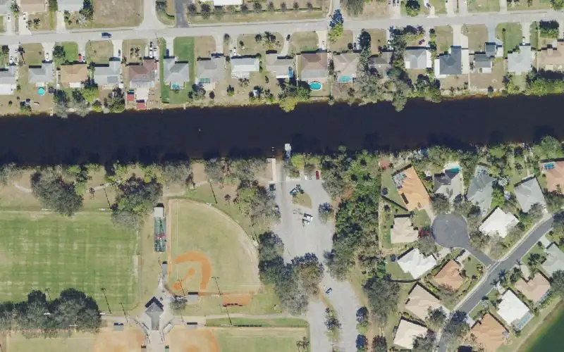 Aerial photo of the area around Golden Gate Community Park Public Boat Ramp, Collier County