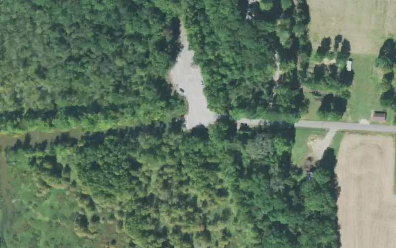 Aerial photo of the area around Gooch Unit E Ramp, Obion County