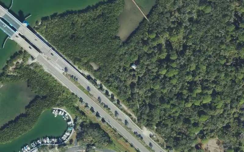 Aerial photo of the area around Gordon C. McGough Nature Park - Canoe Launch, Pinellas County