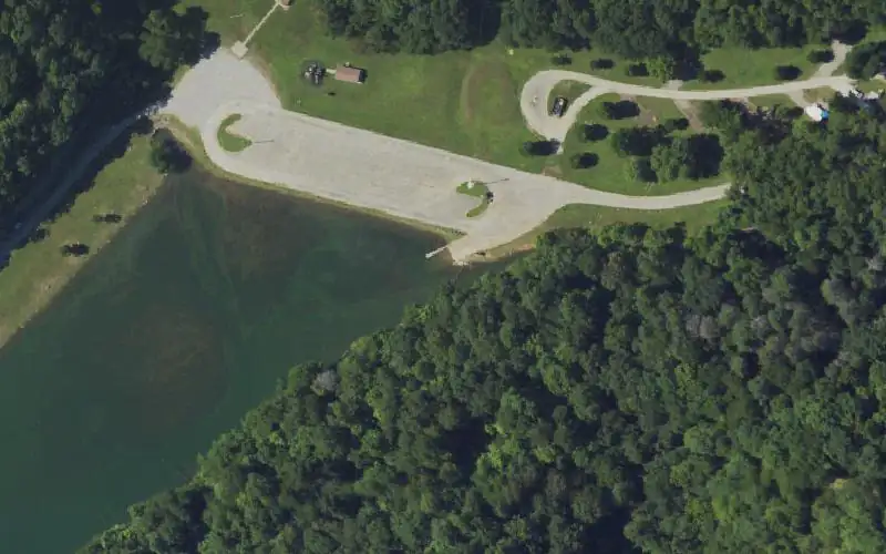 Aerial photo of the area around Grapevine Ramp, Pike County