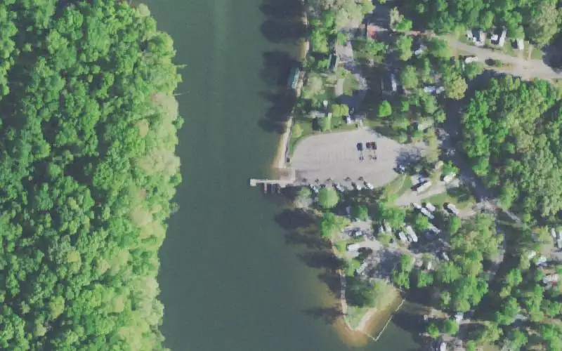 Aerial photo of the area around Grasshopper Recreation Area, Hamilton County