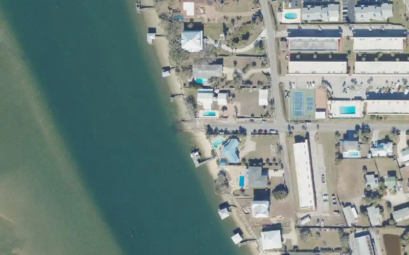 Aerial photo of the area around Green Road County Boat Ramp (Limited Parking), St. Johns County