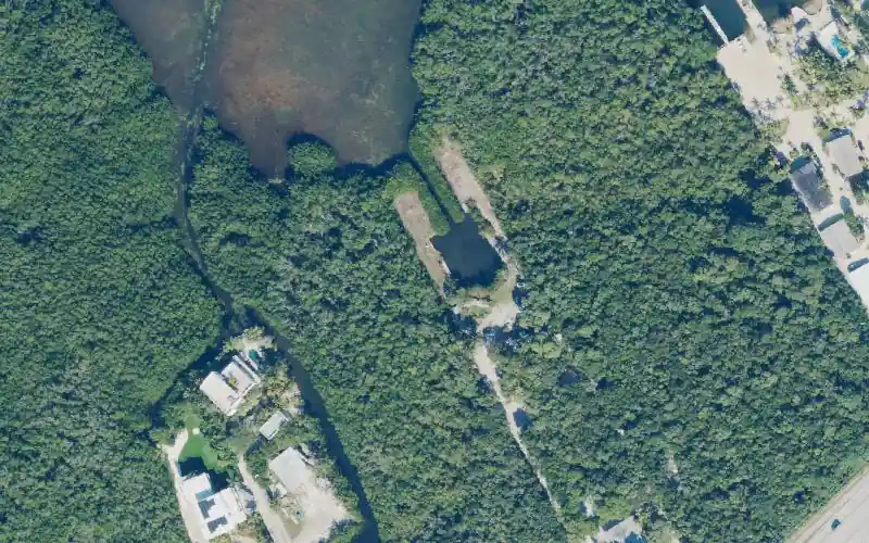 Aerial photo of the area around Green Turtle Hammock Nature Preserve Kayak Launch, Monroe County