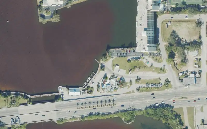Aerial photo of the area around Griffis Landing - Intracoastal Waterway Park, Brevard County