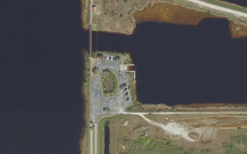 Aerial photo of the area around Harold A. Campbell Public Use Area, Palm Beach County