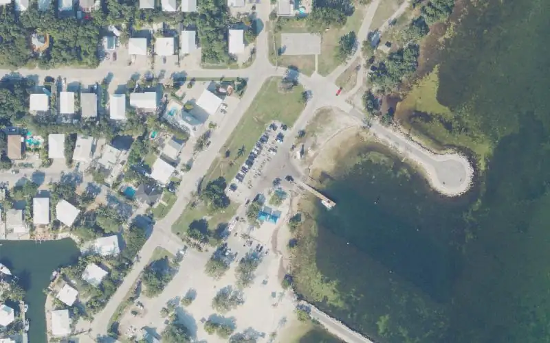 Aerial photo of the area around Harry Harris County Park, Monroe County