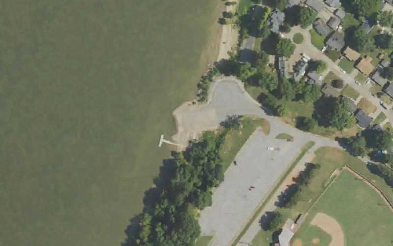 Aerial photo of the area around Hayes Boat Ramp, Henderson County