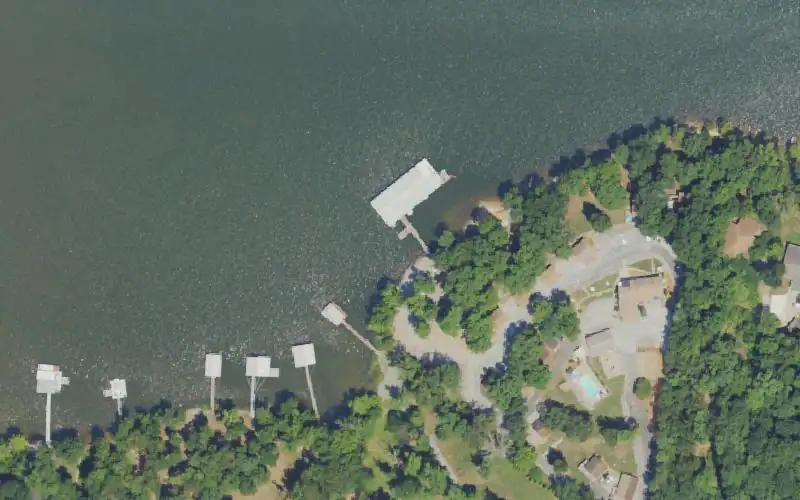 Aerial photo of the area around Hickory Hill, Marshall County