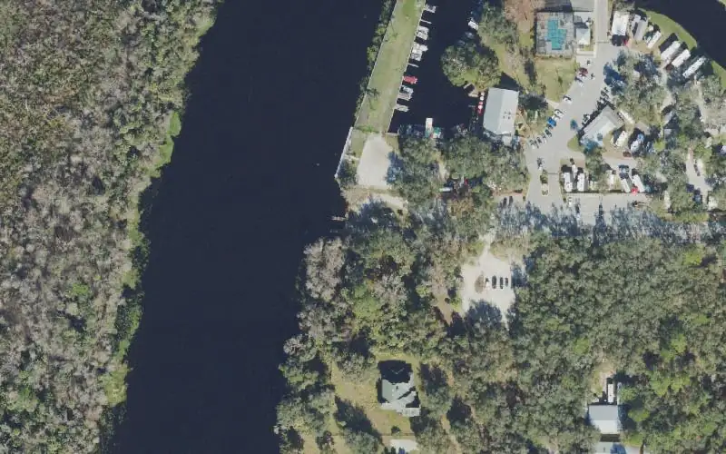 Aerial photo of the area around High Banks Road Public Boat Ramp, Volusia County
