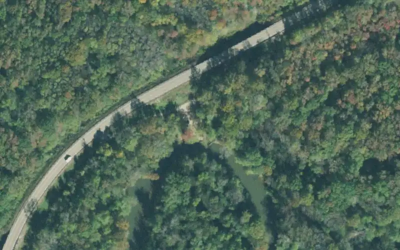 Aerial photo of the area around Highway 57, Hardeman County