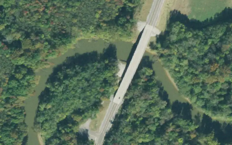 Aerial photo of the area around Highway 76, Haywood County