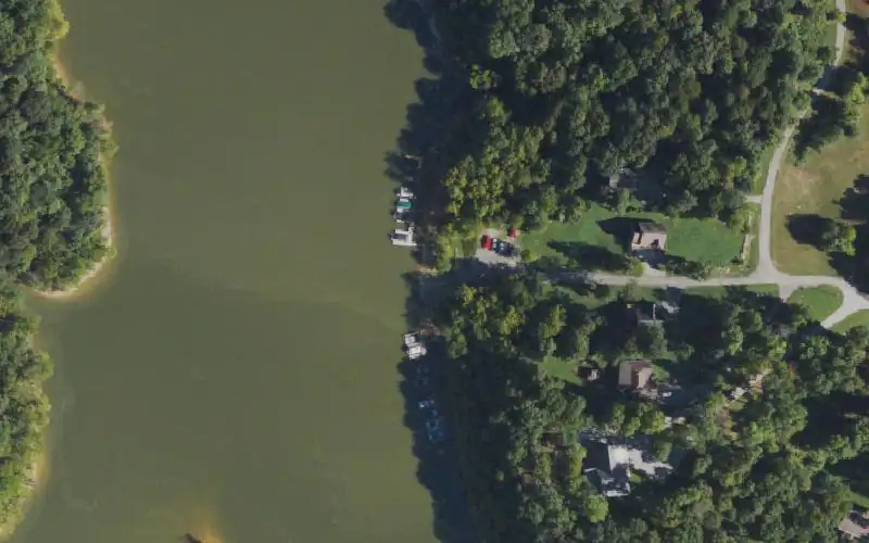 Aerial photo of the area around Holiday Rough Ramp, Grayson County