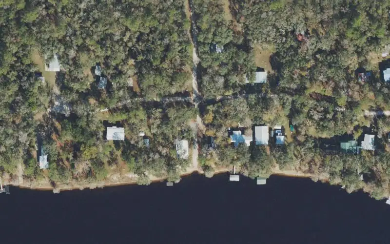 Aerial photo of the area around Hurst Landing Public Boat Ramp, Lafayette County