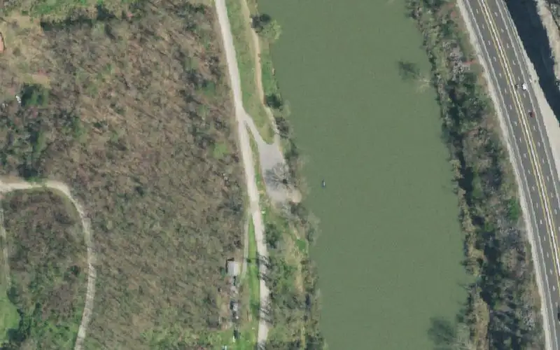 Aerial photo of the area around Hwy 25-2, Claiborne County