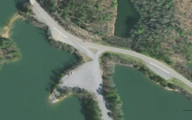 Aerial photo of the area around Hwy 421 Access Area, Sullivan County
