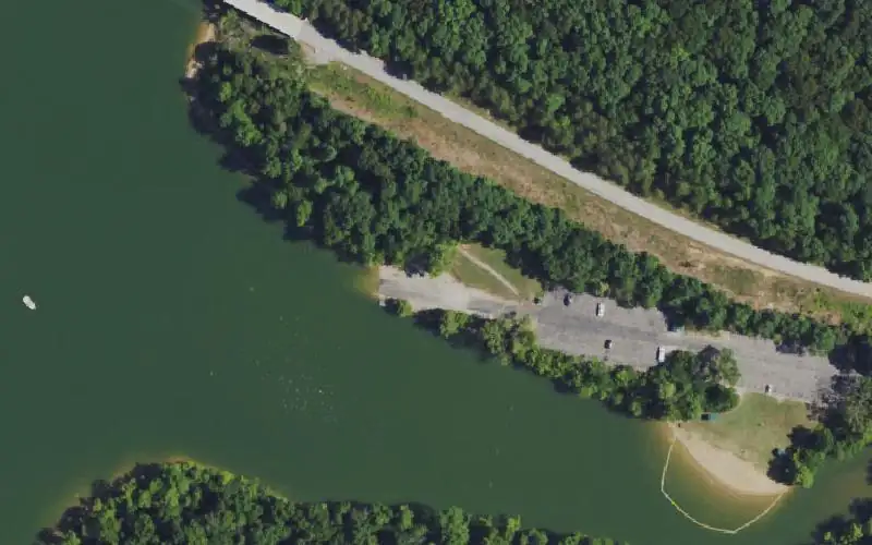 Aerial photo of the area around Iberia, Grayson County