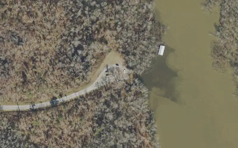 Aerial photo of the area around Iola Landing Public Boat Ramp, Gulf County