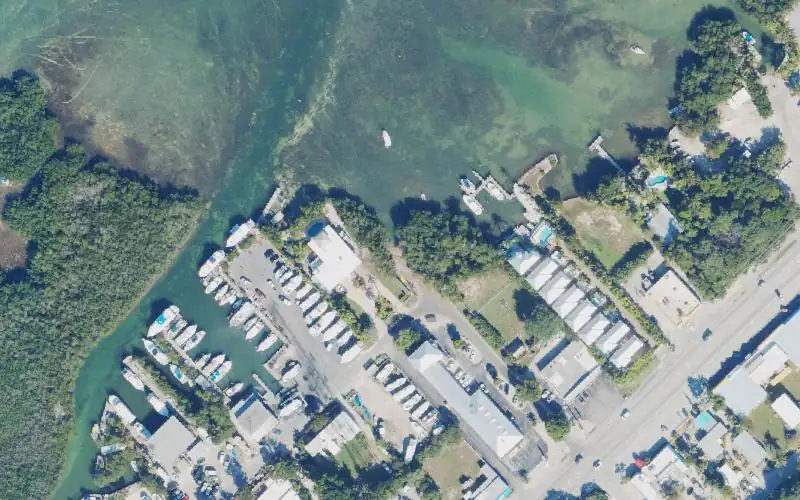 Aerial photo of the area around Islamorada - Blackwood Road Dinghy Landing (Not Recommended - No Parking), Monroe County