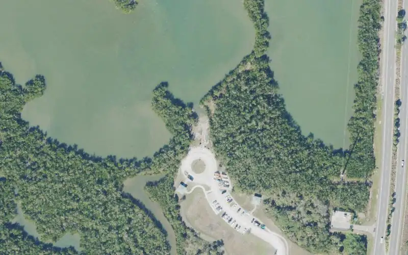 Aerial photo of the area around Isles of Capri Paddlecraft Park, Collier County