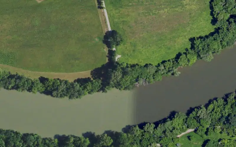 Aerial photo of the area around Jackson Ferry, Clark County