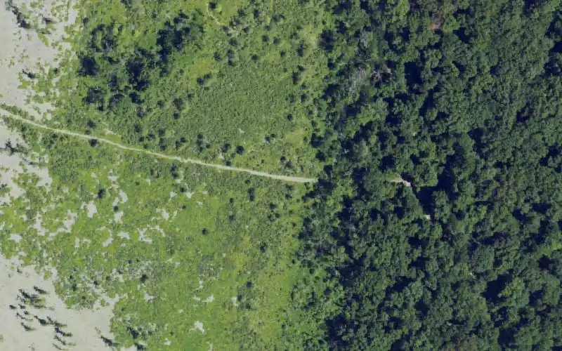 Aerial photo of the area around Jenny Hole Ramp 4, Henderson County