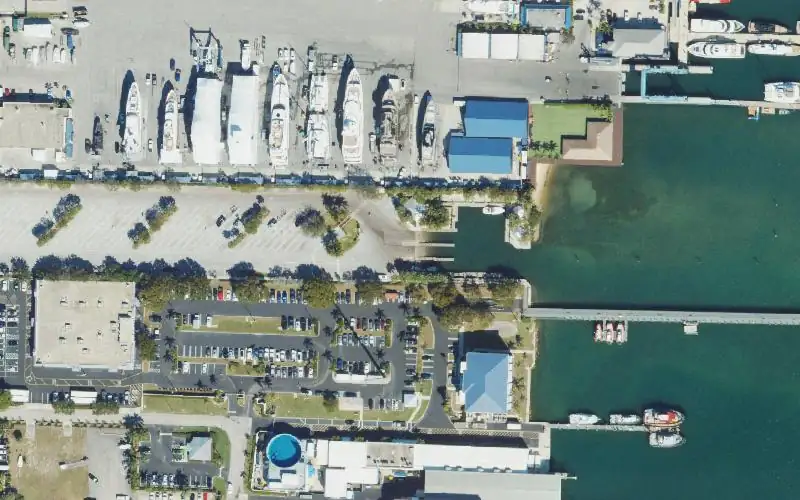 Aerial photo of the area around Jim Barry Light Harbor Park, Palm Beach County