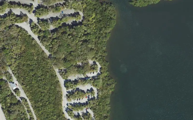 Aerial photo of the area around John D. MacArthur Beach State Park Canoe/Kayak/SUP Launch, Palm Beach County