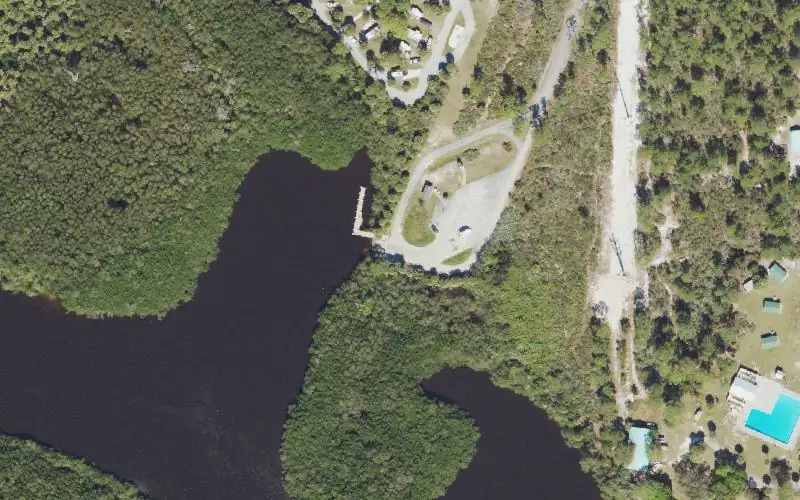 Aerial photo of the area around Jonathan Dickinson State Park - Boat Ramp, Martin County