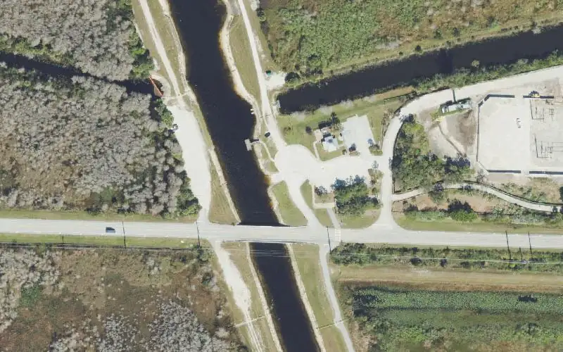Aerial photo of the area around Karen T. Marcus Sandhill Crane Access Park - Small Boat Ramp, Palm Beach County