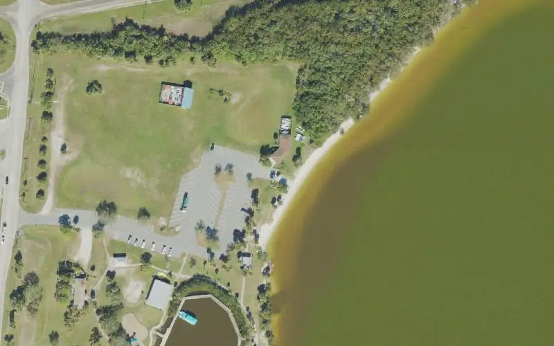 Aerial photo of the area around Kelly Park East - Sailboat Ramp, Brevard County