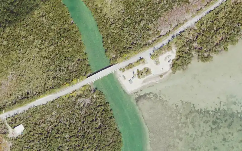 Aerial photo of the area around Keys Environmental and Wildlife Area - Sammy Creek Landing Canoe and Kayak Launch, Monroe County