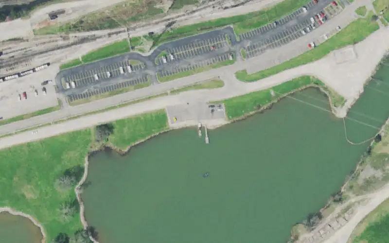 Aerial photo of the area around Kingston Steam Plant, Roane County