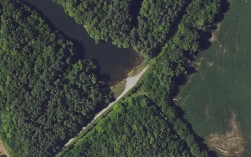 Aerial photo of the area around KL1 Lake, Ohio County