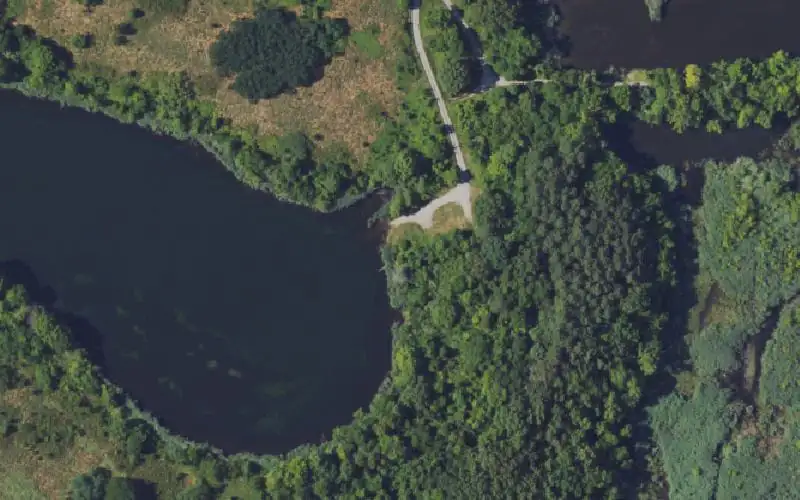 Aerial photo of the area around KL4 Lake, Ohio County