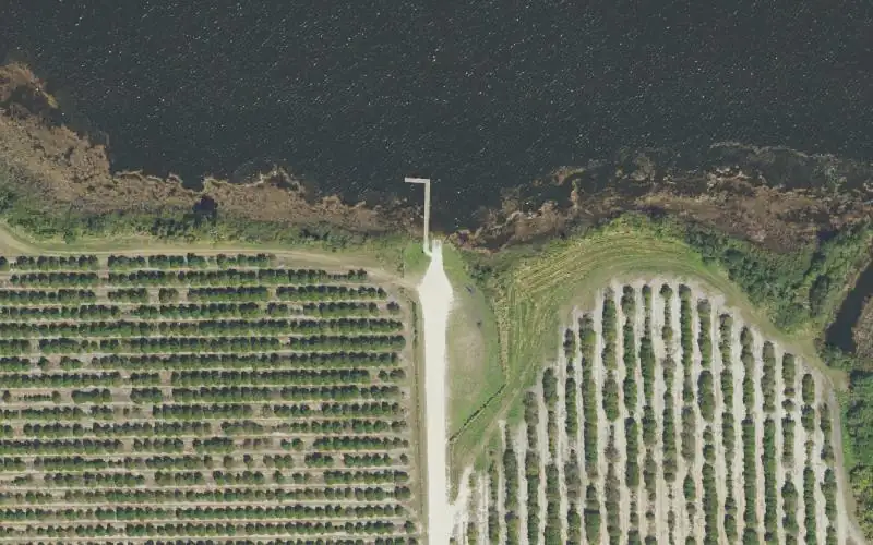 Aerial photo of the area around Lake Apthorpe Public Boat Ramp, Highlands County