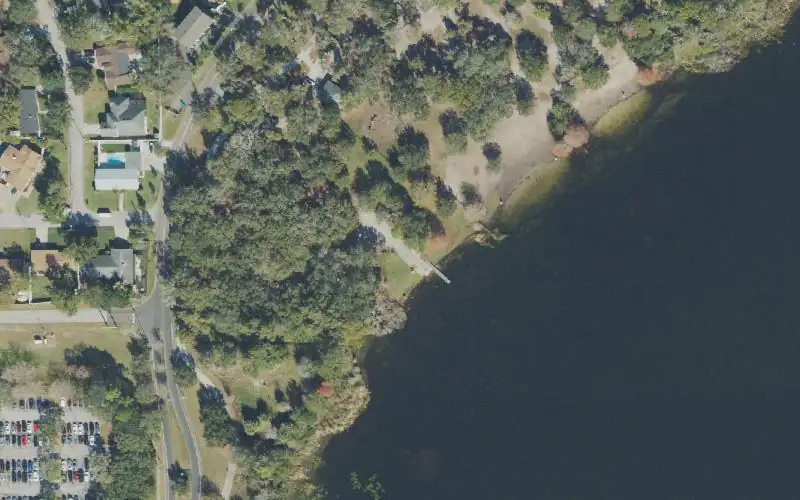 Aerial photo of the area around Lake Baldwin - Fleet Peoples Park Boat Ramp (No Gasoline Motors), Orange County
