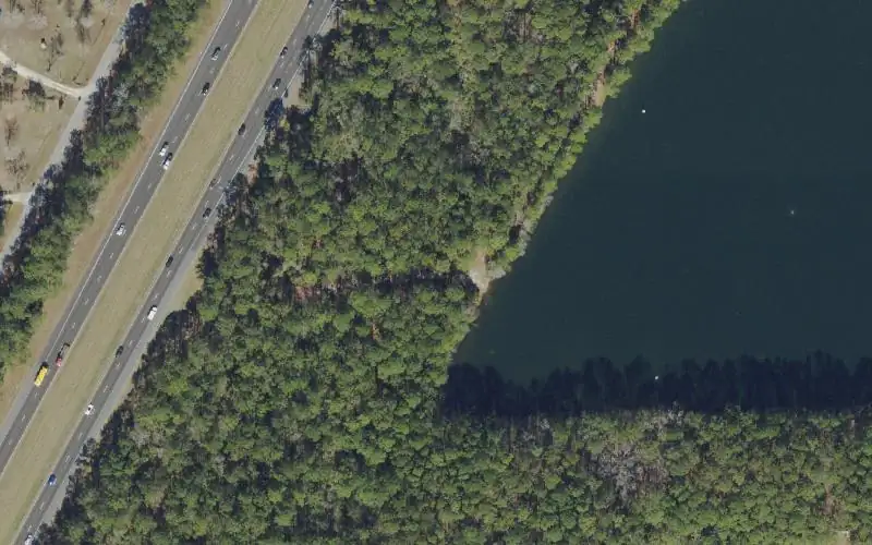 Aerial photo of the area around Lake Bethesda Park - Primitive FMA Ramp (Electric Motors Only), Duval County