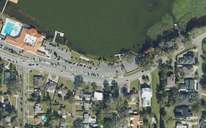 Aerial photo of the area around Lake Hollingsworth Public Boat Ramp, Polk County