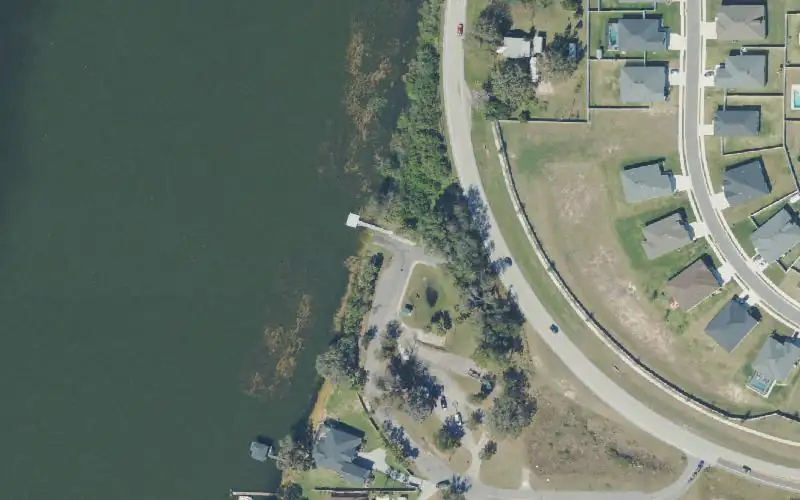 Aerial photo of the area around Lake Juliana Public Boat Ramp, Polk County