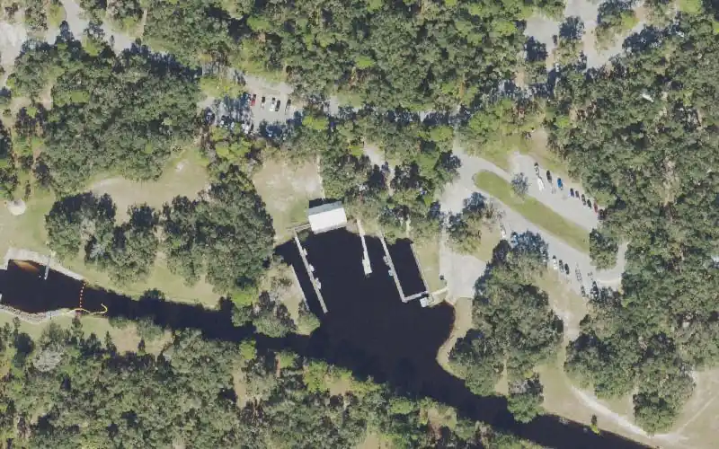 Aerial photo of the area around Lake Kissimmee State Park - Accessible Kayak Dock, Polk County