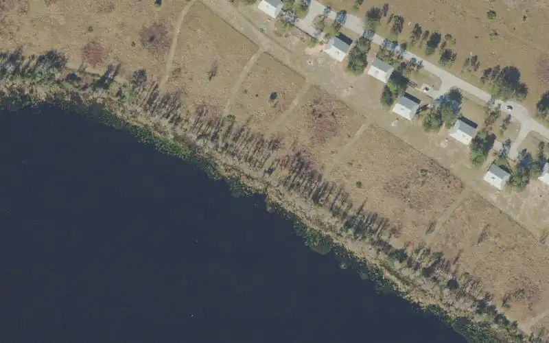 Aerial photo of the area around Lake Louisa State Park - Cabin Canoe Launch at Dixie Lake (Registered Campers Only), Lake County