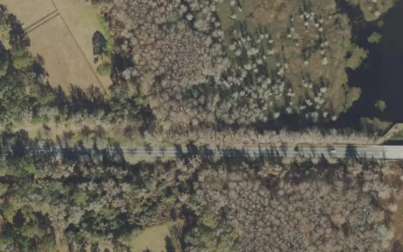 Aerial photo of the area around Lake Miccosukee South Public Boat Ramp (Smaller Boats), Jefferson County