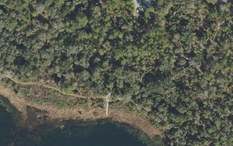 Aerial photo of the area around Lake Rogers Park Canoe Access, Hillsborough County