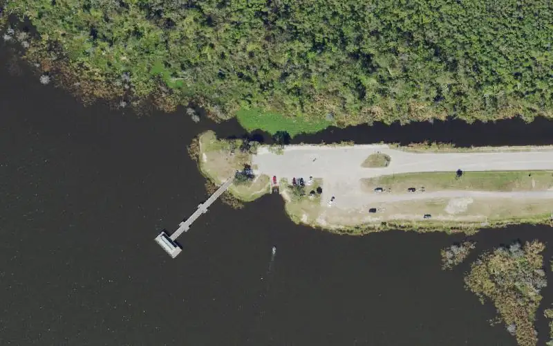 Aerial photo of the area around Lake Trafford - Ann Olesky Park, Collier County