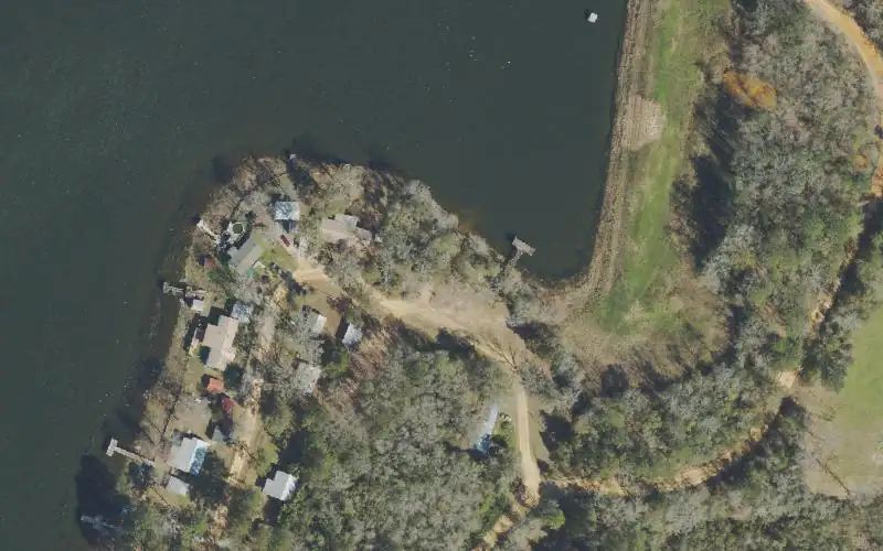 Aerial photo of the area around Lake Victor Public Boat Ramp (No Gas Motors), Holmes County