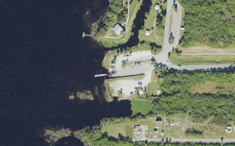 Aerial photo of the area around Lake Washington Park Public Boat Ramp, Brevard County