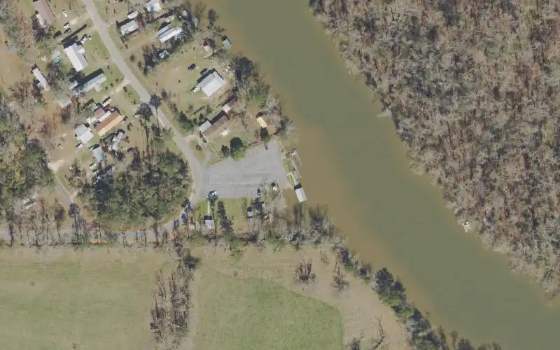 Aerial photo of the area around Land's Landing Park Public Boat Ramp, Gulf County